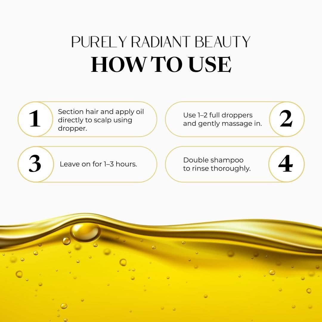 RADIANT Organic Hair Growth Oil – Rosemary & Castor Scalp Oil