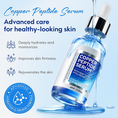 Radiant 2 Pack Copper Peptides Anti Aging Serum for Face