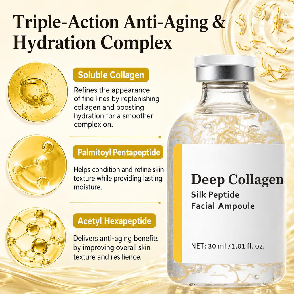 Deep Collagen Peptide Silk Peptide Intensive Lifting Ampoule, 1.01 Fl Oz