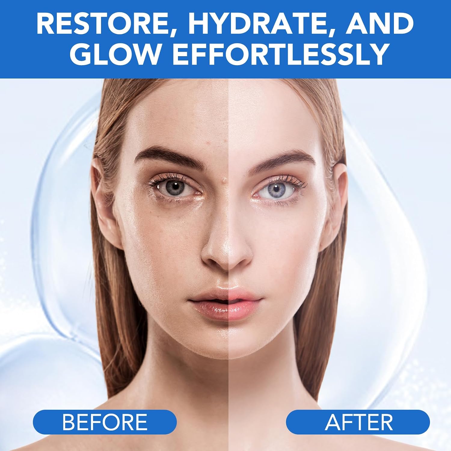 (30 Pack) 3% Hyaluronic Acid Serum Ultra-Hydrating Vials, Skin Repair Hyaluronic Acid Tubes, Single-Use Anti-Aging Serum for Face Wake Nature Perfection Tubes Vials