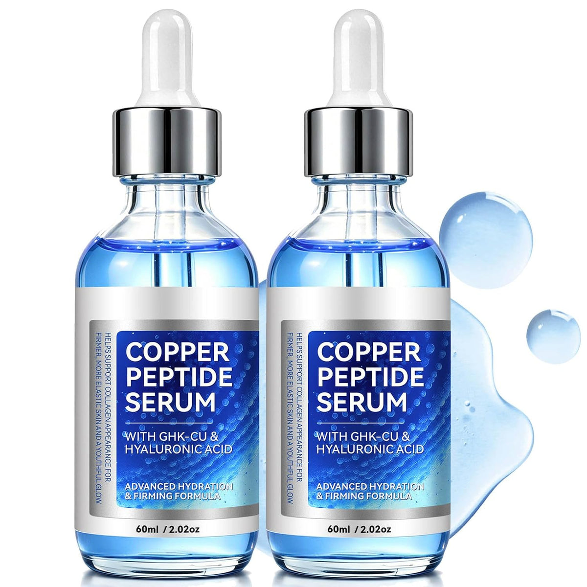 Radiant 2 Pack Copper Peptides Anti Aging Serum for Face