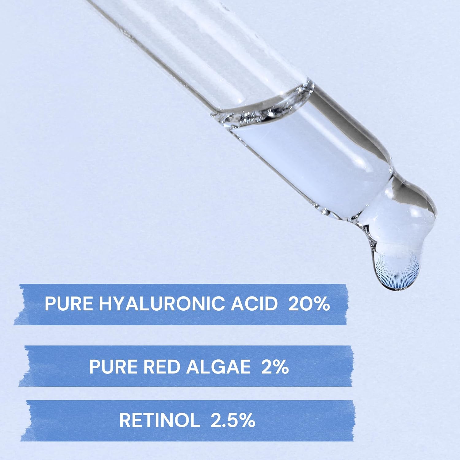 20% Pure Hyaluronic Acid + Red Algae Serum – Anti-Aging, Hydrating, Collagen Boost – Retinol, Vitamin C, Coq10, Tea Tree Oil – Brightening, UV Protection – for All Skin Types. 30 Ml / 1 Fl. Oz