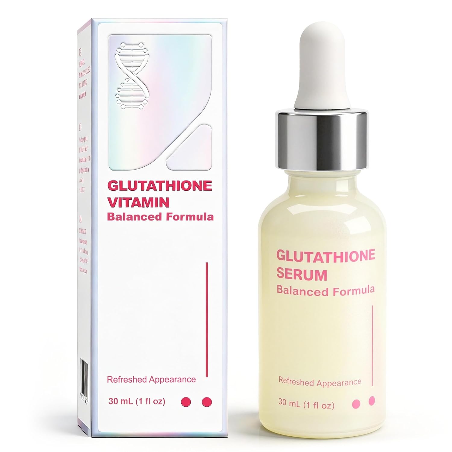Glutathione Serum, Face Serum with Hyaluronic Acid, Improve Skin Elasticity, Hydrating Facial Serum for Fine Lines, Firm and Anti-Aging