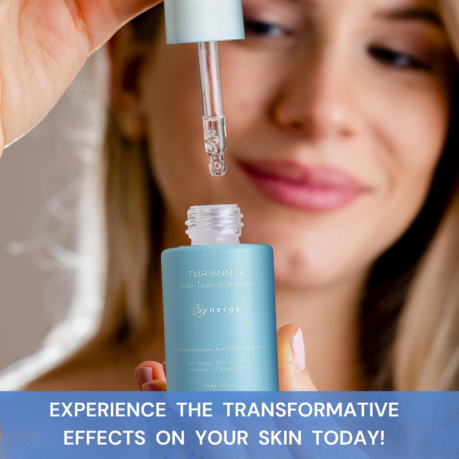 20% Pure Hyaluronic Acid + Red Algae Serum – Anti-Aging, Hydrating, Collagen Boost – Retinol, Vitamin C, Coq10, Tea Tree Oil – Brightening, UV Protection – for All Skin Types. 30 Ml / 1 Fl. Oz