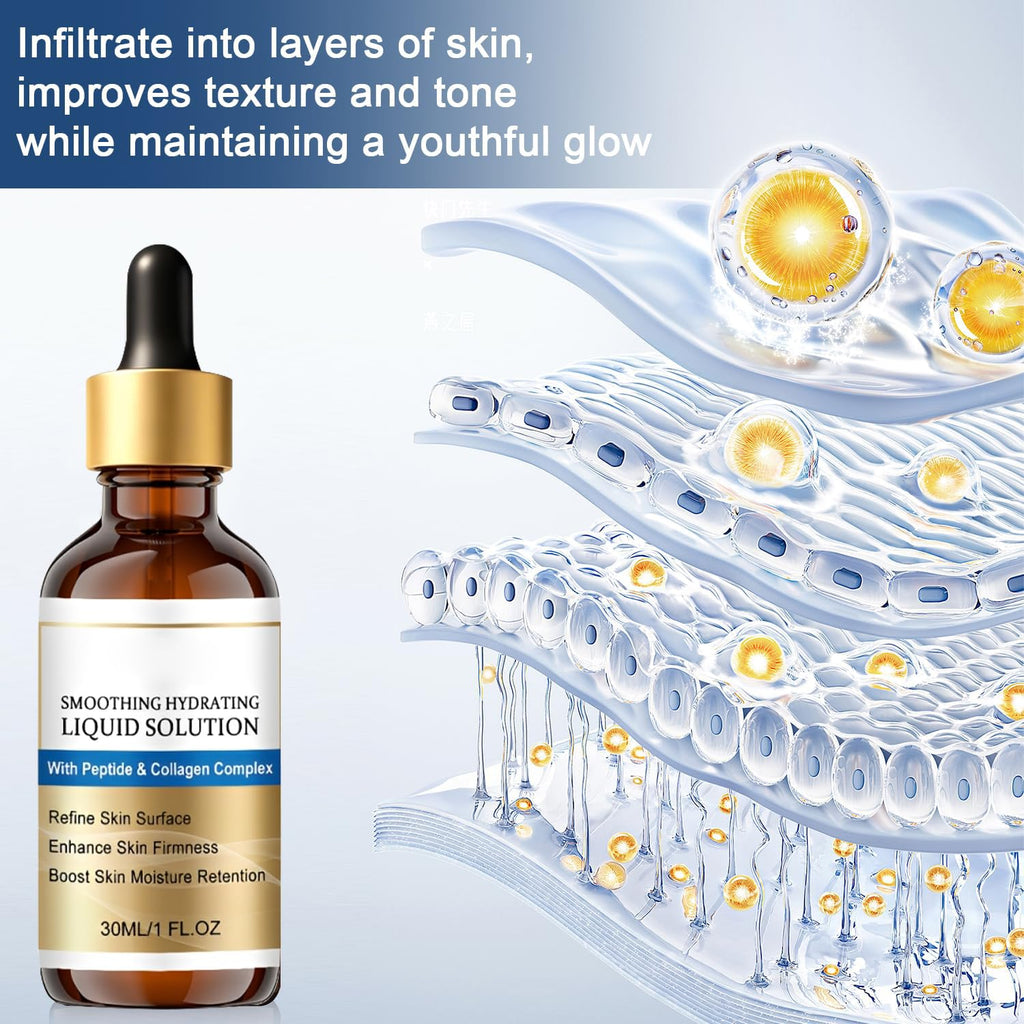 2 Liquid Solution anti Aging Serum,Face Lifting Serum,Liquid Solution Serum for Wrinkles,Promotes Skin Collagen Production,Hydration Moisturizing and Firming(30Ml)