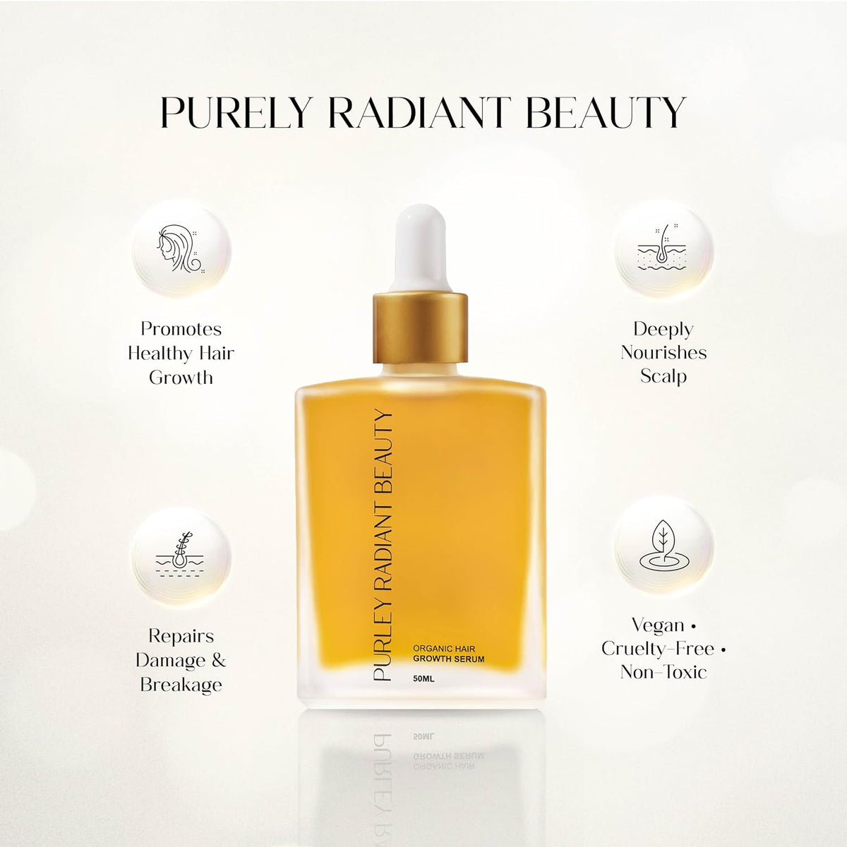 RADIANT Organic Hair Growth Oil – Rosemary & Castor Scalp Oil
