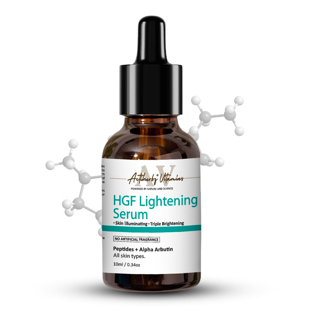 HGF Advanced Aqua Based Peptide Face Serum | Nonapeptide | Alpha Arbutin | Hyaluronic Based Face Serum for Pigmentation & Even Skin Tone - 10 Ml | for All Type Skin