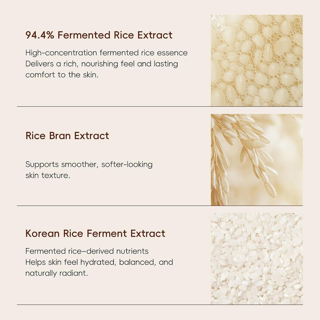 RADIANT Rice Face Mask 3Pcs, 94% Triple Rice Fement Complex Overnight Mask for Glass Skin