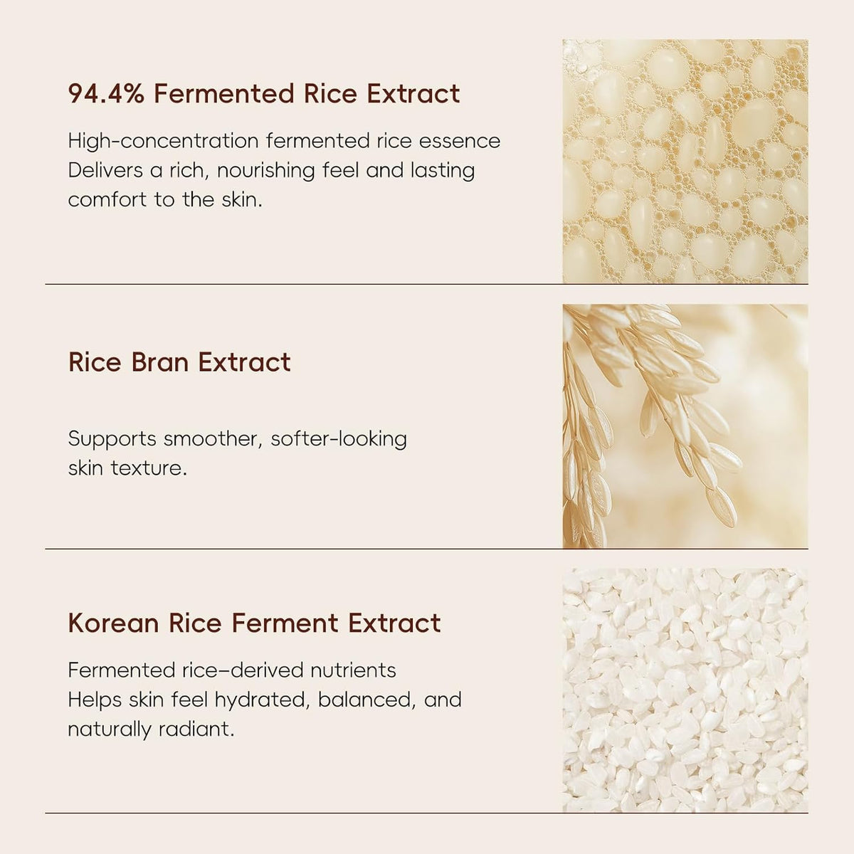 RADIANT Rice Face Mask 3Pcs, 94% Triple Rice Fement Complex Overnight Mask for Glass Skin